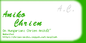 aniko chrien business card